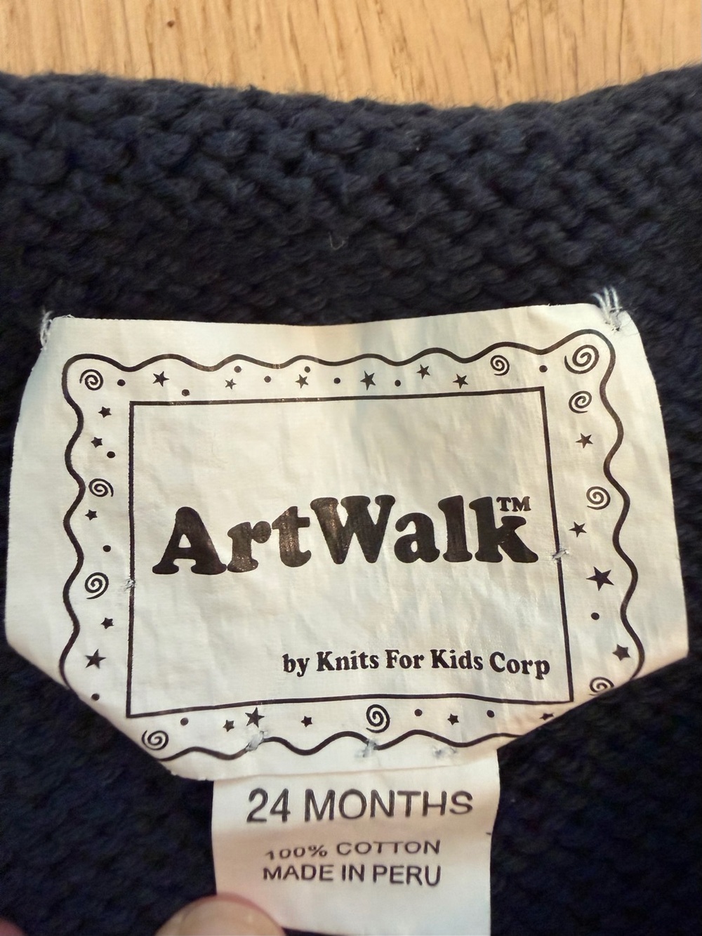 ArtWalk Boys Lobster Sweater 24 Months Navy - Picture 3 of 4